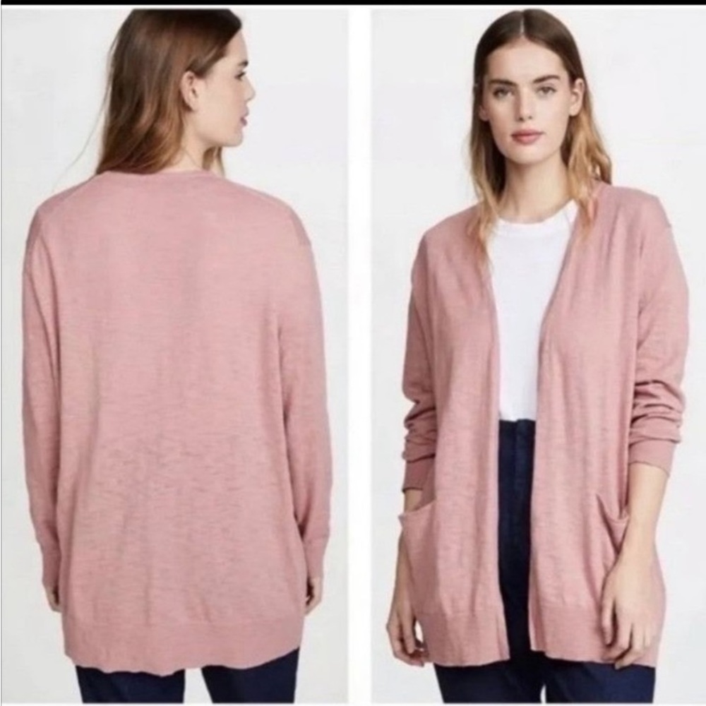 Madewell Summer Ryder Open Cardigan in Dusty Rose